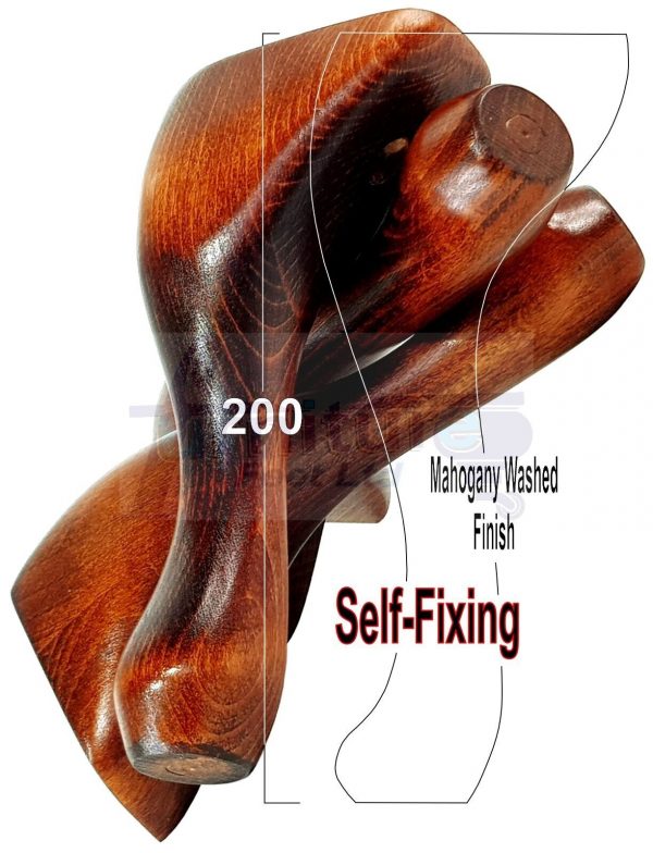 4 Wooden Traditional Queen Anne Furniture Legs 200mm Sofa Chair Beds (Self-Fix) - Image 35