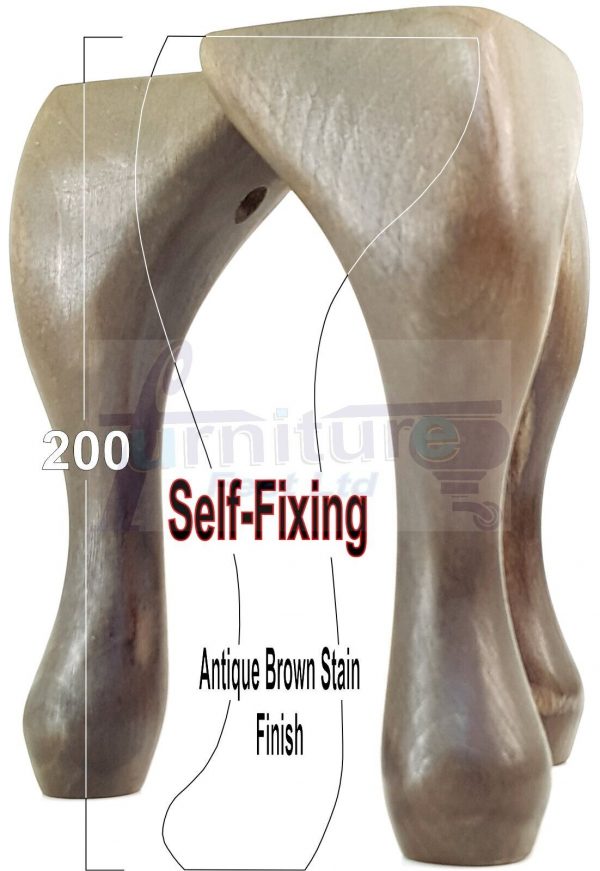 4 Wooden Traditional Queen Anne Furniture Legs 200mm Sofa Chair Beds (Self-Fix) - Image 14