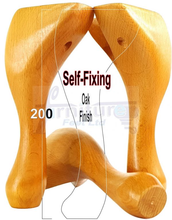 4 Wooden Traditional Queen Anne Furniture Legs 200mm Sofa Chair Beds (Self-Fix) - Image 24
