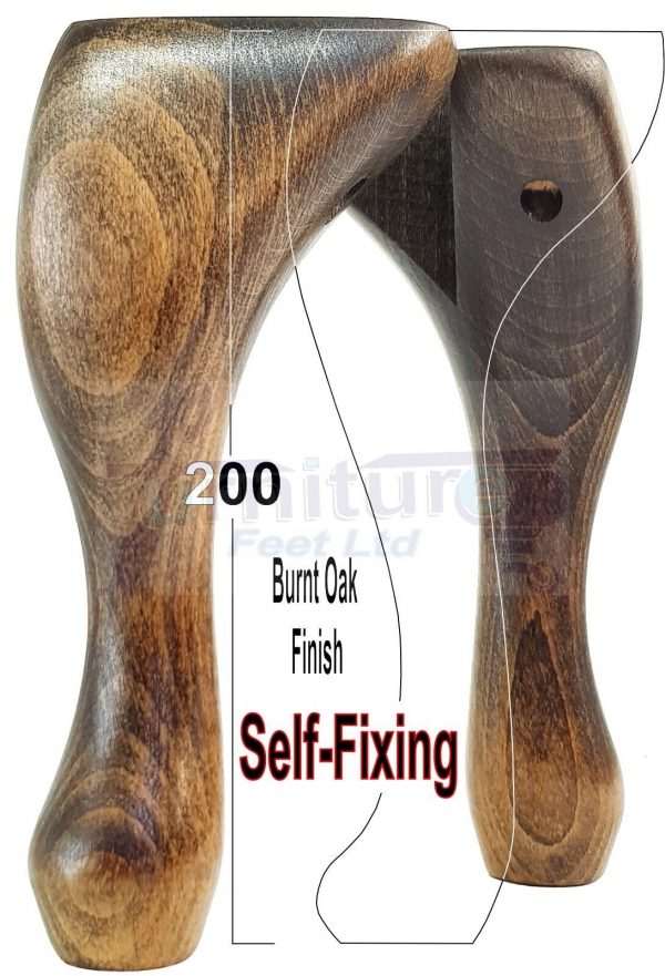 4 Wooden Traditional Queen Anne Furniture Legs 200mm Sofa Chair Beds (Self-Fix) - Image 41