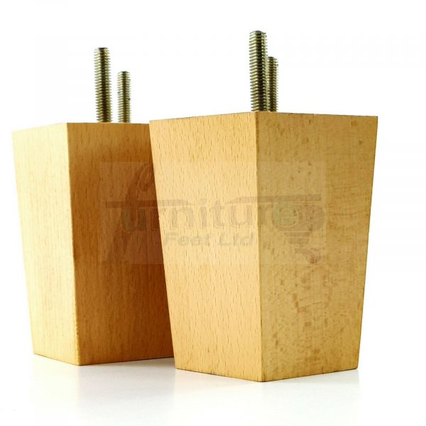 4x BLOCK WOOD REPLACEMENT FURNITURE SOFA LEGS M8(8mm) SETTEE FEET 100mm HIGH - Image 26