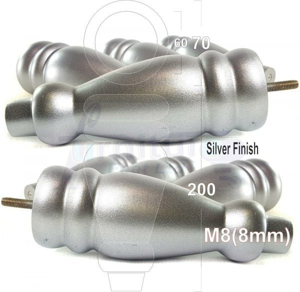 4x REPLACEMENT WOOD FURNITURE SOFA LEGS M8(8mm) CHAIR - SETTEE FEET 200mm HIGH - Image 30