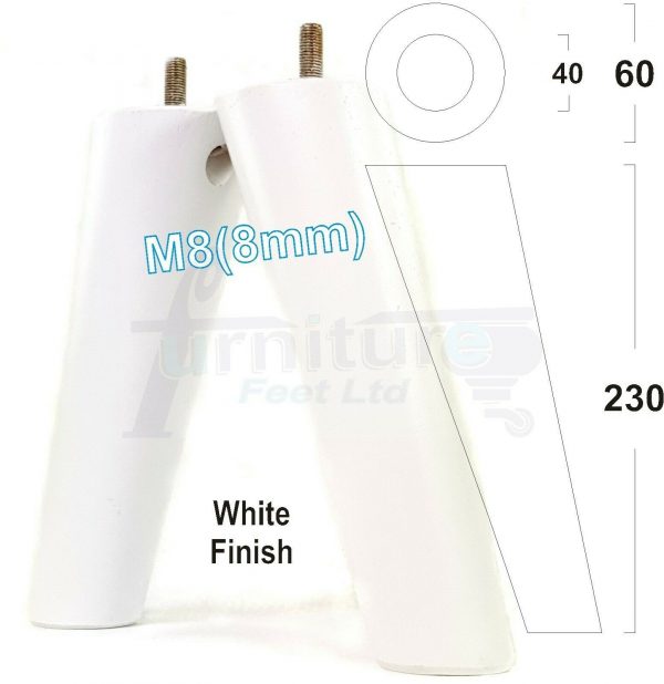 4x SOLID WOOD ANGLED SETTEE LEGS 230mm High FURNITURE REPLACEMENT FEET M8(8mm) - Image 32