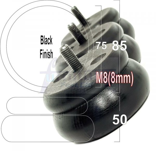 4x SOLID WOODEN FURNITURE LEGS M8(8mm) CHAIR REPLACEMENT BUN FEET 50mm HIGH - Image 15
