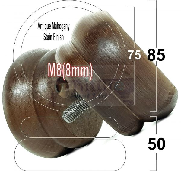 4x SOLID WOODEN FURNITURE LEGS M8(8mm) CHAIR REPLACEMENT BUN FEET 50mm HIGH - Image 38