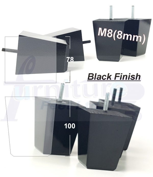 4x Sofa Furniture Legs Soild Wood Chair Feet M8 for Settees Footstool 100mm High - Image 10