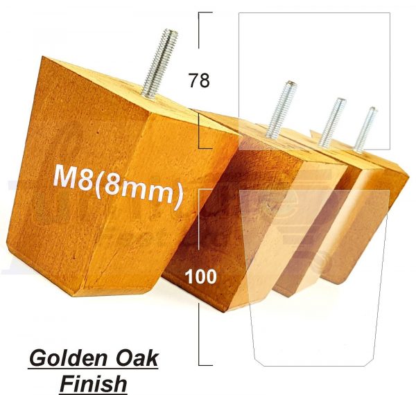 4x Sofa Furniture Legs Soild Wood Chair Feet M8 for Settees Footstool 100mm High - Image 11