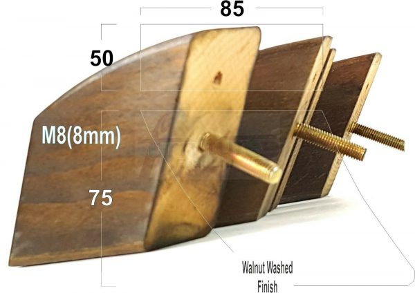 4x TAPERED WOOD SETTEE LEGS 75mm High SOFA REPLACEMENT FURNITURE FEET M8(8mm) - Image 17