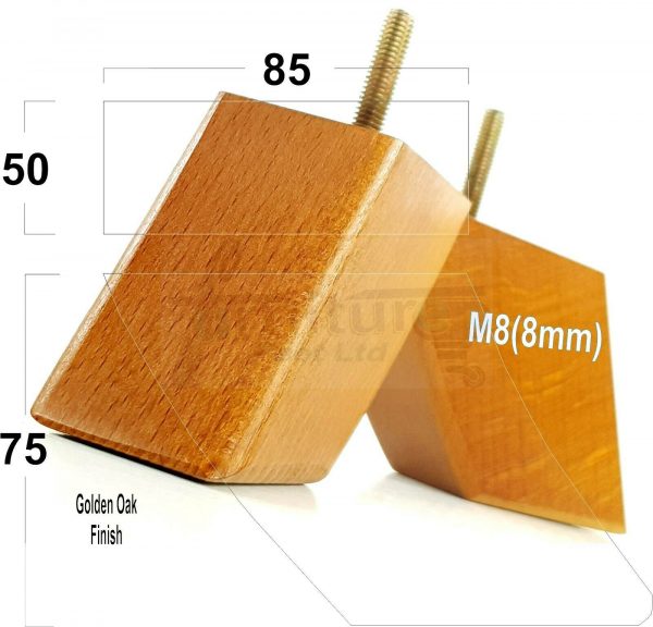 4x TAPERED WOOD SETTEE LEGS 75mm High SOFA REPLACEMENT FURNITURE FEET M8(8mm) - Image 18