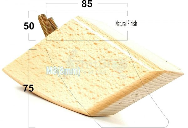 4x TAPERED WOOD SETTEE LEGS 75mm High SOFA REPLACEMENT FURNITURE FEET M8(8mm) - Image 22