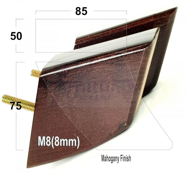 4x TAPERED WOOD SETTEE LEGS 75mm High SOFA REPLACEMENT FURNITURE FEET M8(8mm) - Image 20