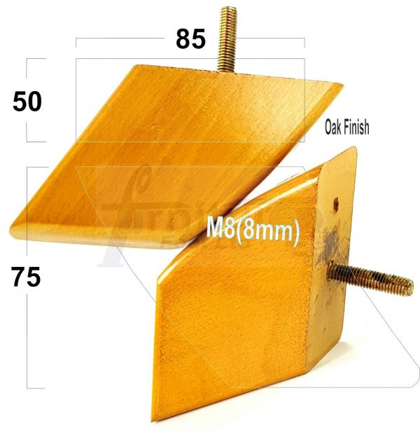 4x TAPERED WOOD SETTEE LEGS 75mm High SOFA REPLACEMENT FURNITURE FEET M8(8mm) - Image 24