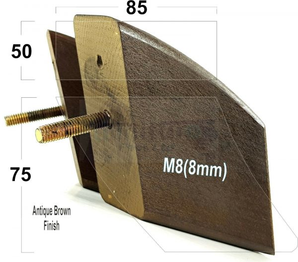 4x TAPERED WOOD SETTEE LEGS 75mm High SOFA REPLACEMENT FURNITURE FEET M8(8mm) - Image 11