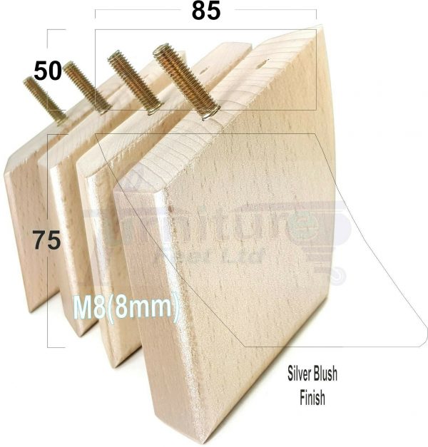 4x TAPERED WOOD SETTEE LEGS 75mm High SOFA REPLACEMENT FURNITURE FEET M8(8mm) - Image 27