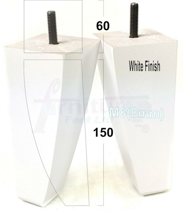4x TAPERED WOODEN SOFA LEGS 150mm High CHAIR REPLACEMENT FURNITURE FEET M8(8mm) - Image 30