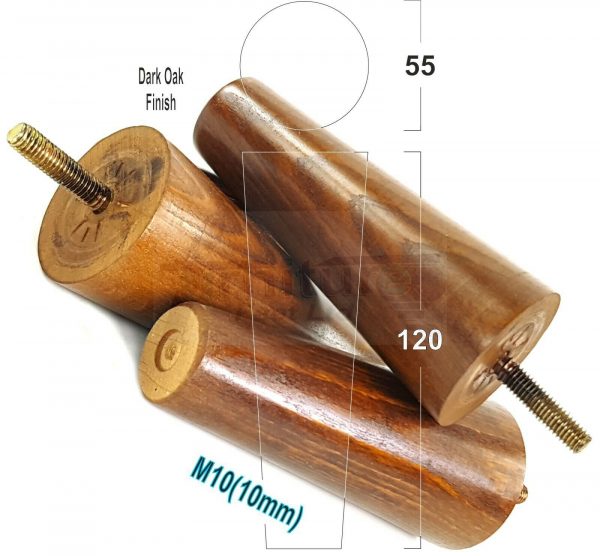 4x WOOD REPLACEMENT FURNITURE CHAIR LEGS M10(10mm) SOFA - SETTEE FEET 120mm HIGH - Image 18