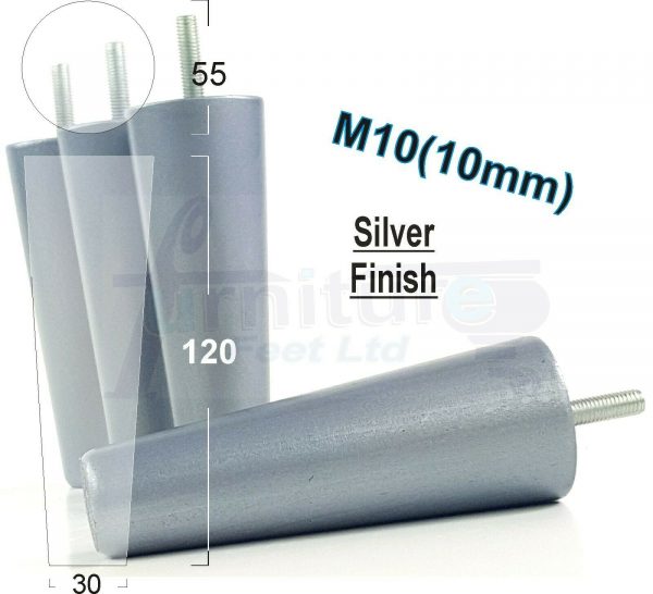 4x WOOD REPLACEMENT FURNITURE CHAIR LEGS M10(10mm) SOFA - SETTEE FEET 120mm HIGH - Image 31