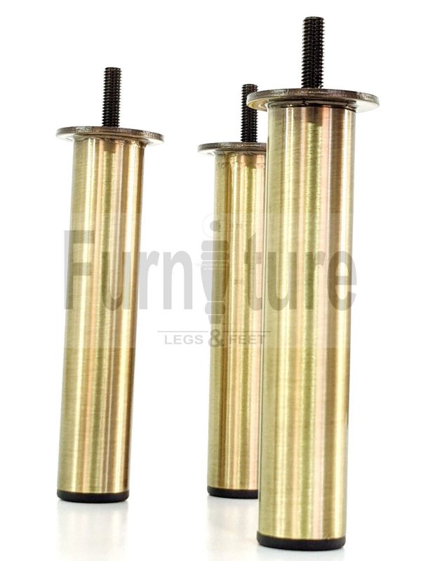 4 Metal Furniture Sofa Legs 150mm High Chair Feet Settee Cabinets Brush Brass M8 - Image 7