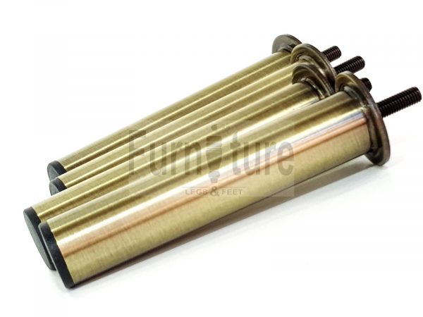 4 Metal Furniture Sofa Legs 150mm High Chair Feet Settee Cabinets Brush Brass M8 - Image 8