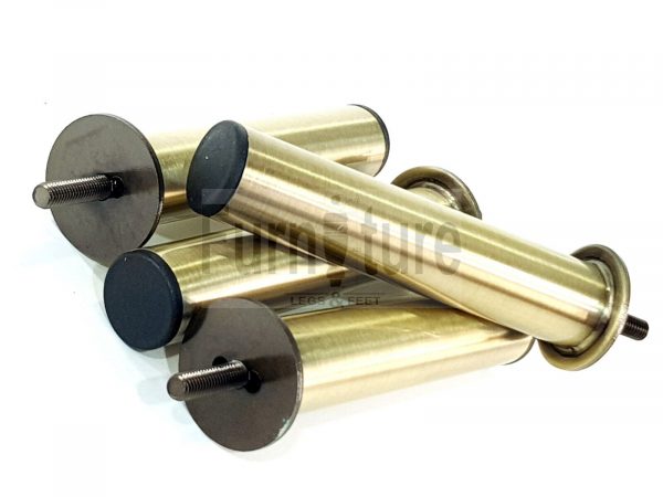 4 Metal Furniture Sofa Legs 150mm High Chair Feet Settee Cabinets Brush Brass M8 - Image 9