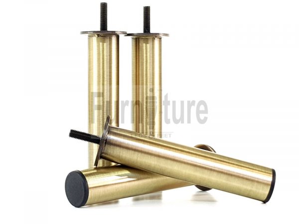 4 Metal Furniture Sofa Legs 150mm High Chair Feet Settee Cabinets Brush Brass M8 - Image 10