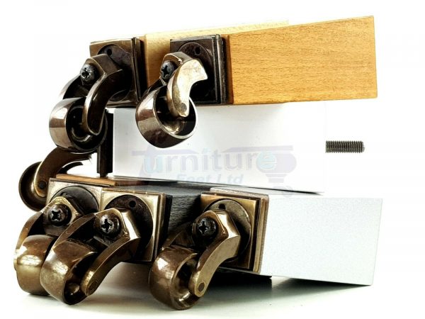 4x ANTIQUE CASTOR LEGS 175mm High CHAIR REPLACEMENT SOFA FURNITURE FEET M8(8mm) - Image 6