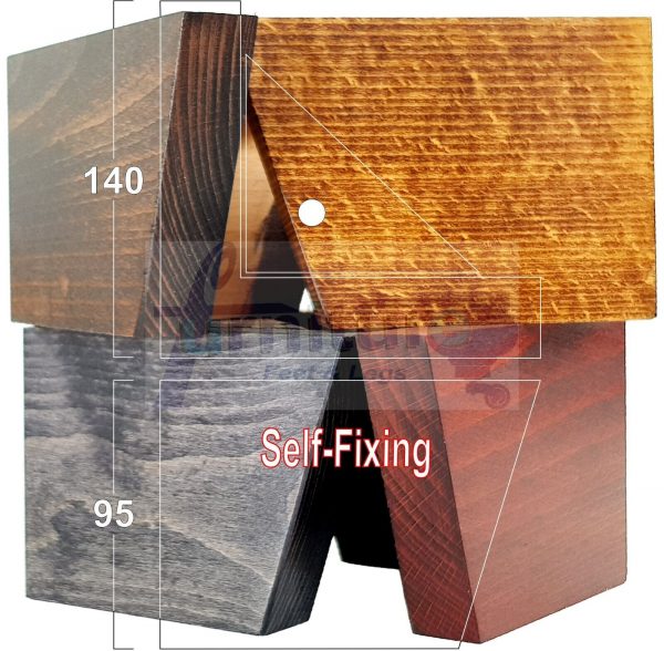 4x Corner Wood Furniture Legs 95mm High Chair Sofa Replacement Feet Screw Fit - Image 4