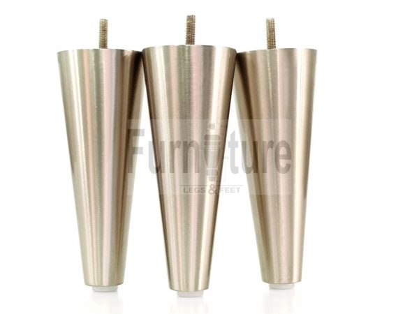 4x Metal Chrome Furniture Settee Legs Cabinet Sofa Feet 180mm High Chair Beds M8 - Image 5