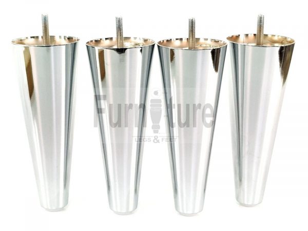 4x Metal Chrome Furniture Settee Legs Cabinet Sofa Feet 180mm High Chair Beds M8 - Image 6