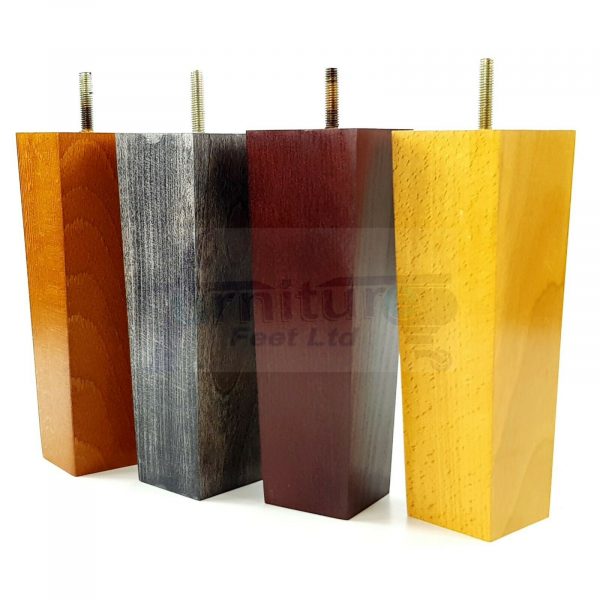 4x REPLACEMENT BLOCK WOODEN FURNITURE SOFA LEGS M8(8mm) CHAIR FEET 200mm HIGH - Image 5