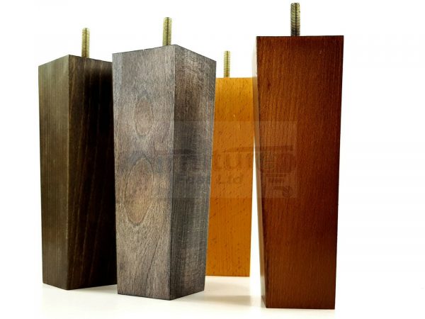 4x REPLACEMENT BLOCK WOODEN FURNITURE SOFA LEGS M8(8mm) CHAIR FEET 200mm HIGH - Image 6
