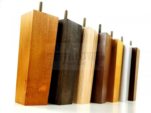 4x REPLACEMENT BLOCK WOODEN FURNITURE SOFA LEGS M8(8mm) CHAIR FEET 200mm HIGH - Image 8