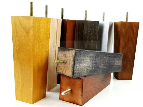 4x REPLACEMENT BLOCK WOODEN FURNITURE SOFA LEGS M8(8mm) CHAIR FEET 200mm HIGH - Image 9