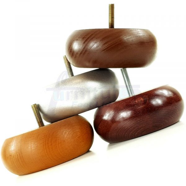 4x REPLACEMENT WOOD FURNITURE SOFA LEGS M10(10mm) CHAIR - SETTEE FEET 40mm HIGH - Image 8