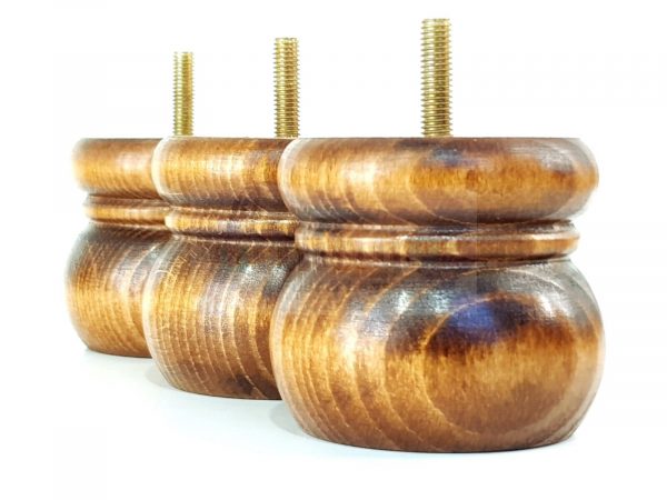 4x Replacement Solid Wood Furniture Sofa Legs Settee, Chair Feet 60mm High M8 - Image 9