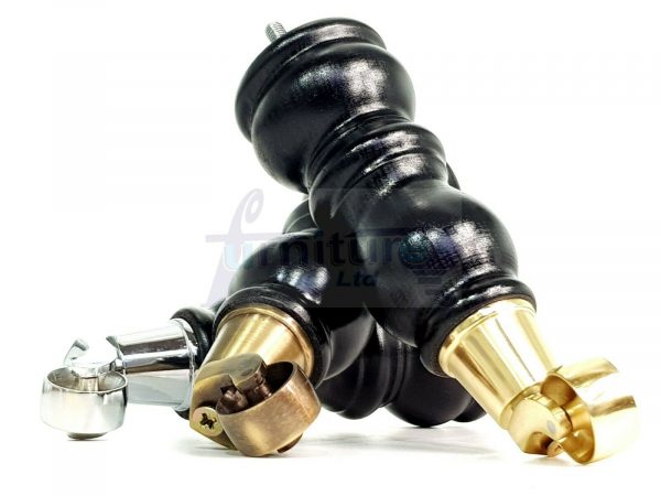 4x Solid Wood Furniture Sofa Legs M8 Replacement Feet With Castors 215mm High - Image 10