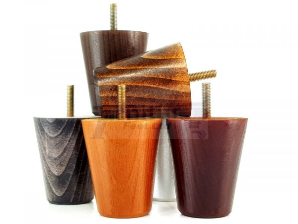4x SOLID WOODEN SOFA LEGS 75mm High CHAIR FURNITURE REPLACEMENT FEET M8(8mm) - Image 4