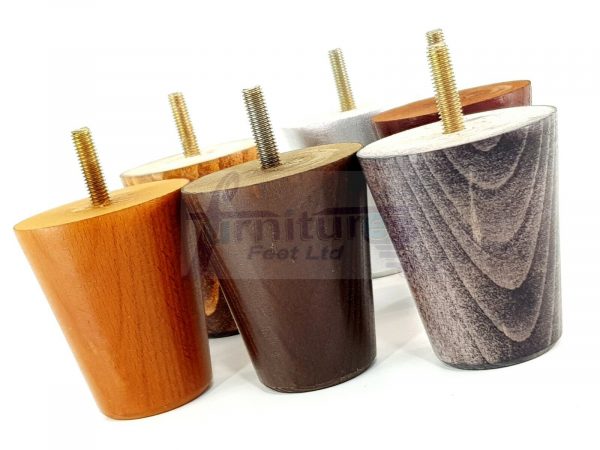 4x SOLID WOODEN SOFA LEGS 75mm High CHAIR FURNITURE REPLACEMENT FEET M8(8mm) - Image 5