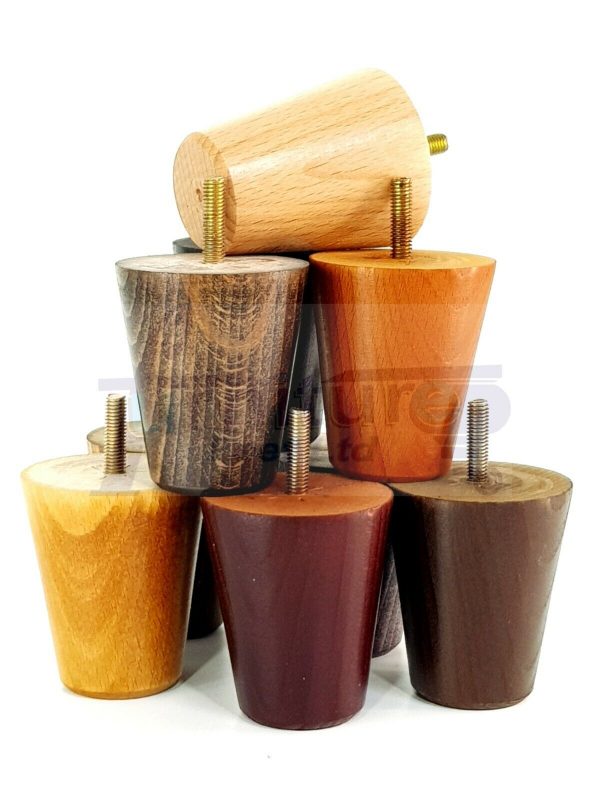 4x SOLID WOODEN SOFA LEGS 75mm High CHAIR FURNITURE REPLACEMENT FEET M8(8mm) - Image 10