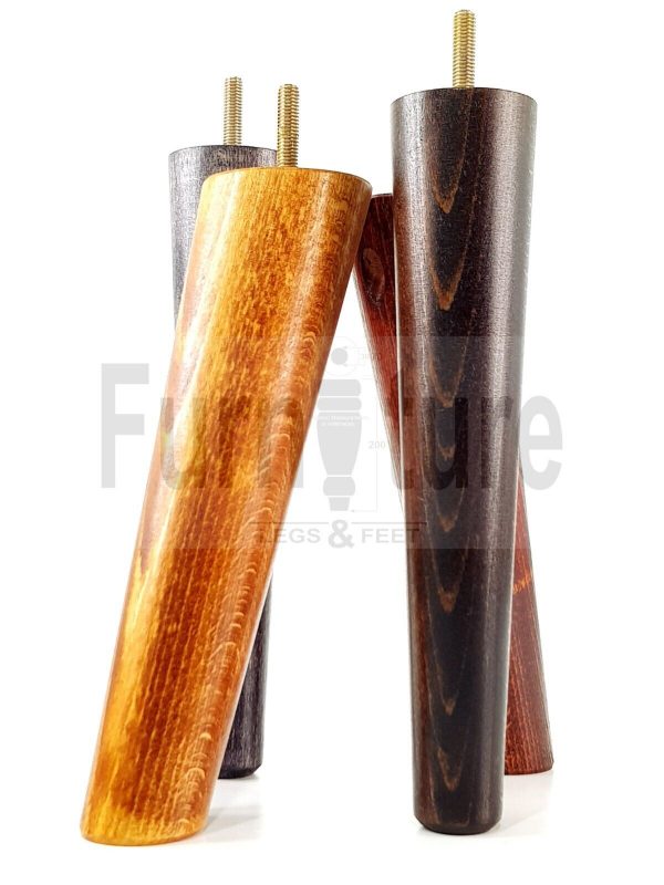 4x Turned Wood Furniture Settee Leg M8 Replacement Feet Chairs Stools Sofa 240mm - Image 8