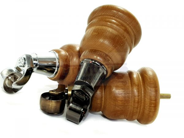 4x WOOD FURNITURE SOFA LEGS M8(8mm) REPLACEMENT CHAIR WITH CASTORS 165mm HIGH - Image 4