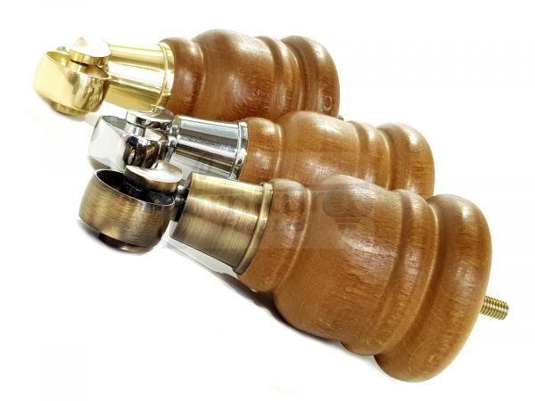 4x WOOD FURNITURE SOFA LEGS M8(8mm) REPLACEMENT CHAIR WITH CASTORS 165mm HIGH - Image 7