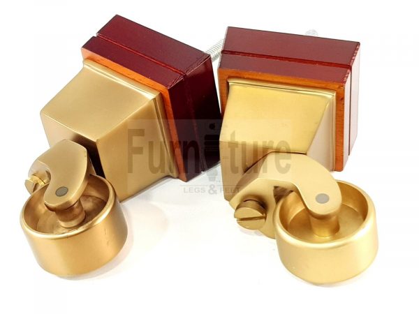 4x Wood Furniture Sofa Legs M8 Replacement Chair, Settee Feet & Castors 117mm - Image 11