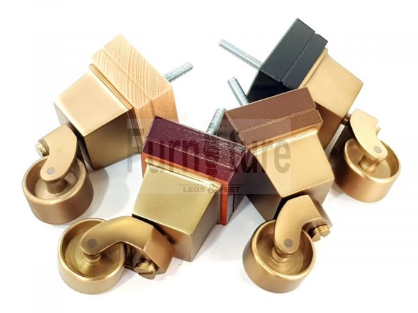 4x Wood Furniture Sofa Legs M8 Replacement Chair, Settee Feet & Castors 117mm - Image 12