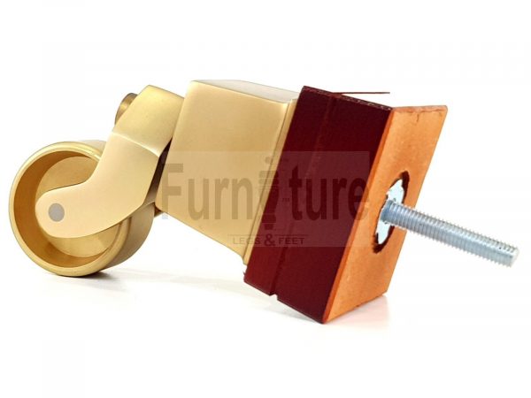 4x Wood Furniture Sofa Legs M8 Replacement Chair, Settee Feet & Castors 117mm - Image 4