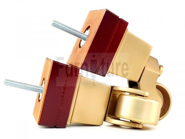 4x Wood Furniture Sofa Legs M8 Replacement Chair, Settee Feet & Castors 117mm - Image 5