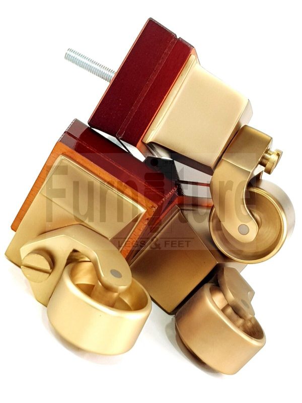 4x Wood Furniture Sofa Legs M8 Replacement Chair, Settee Feet & Castors 117mm - Image 8