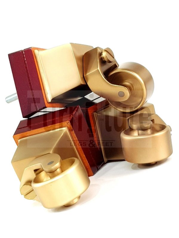 4x Wood Furniture Sofa Legs M8 Replacement Chair, Settee Feet & Castors 117mm - Image 9