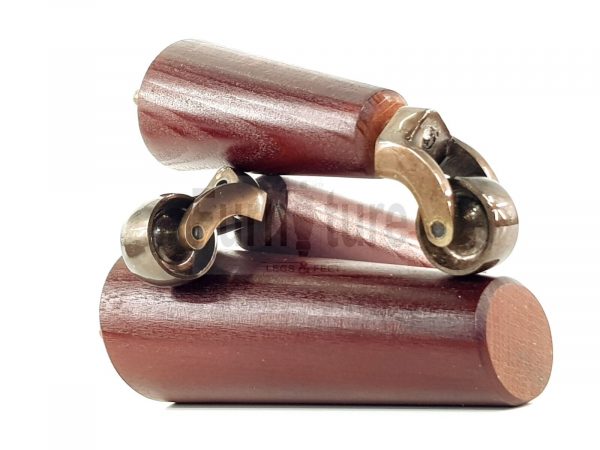 4x Wooden Chair Legs 2x With Castors M8 Replacement Settee Furniture Feet 145mm - Image 10