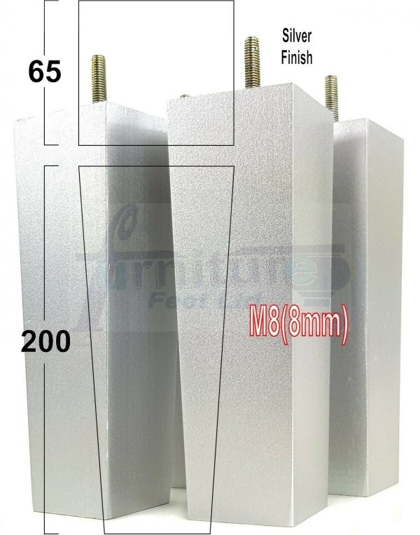 4x REPLACEMENT BLOCK WOODEN FURNITURE SOFA LEGS M8(8mm) CHAIR FEET 200mm HIGH - Image 27